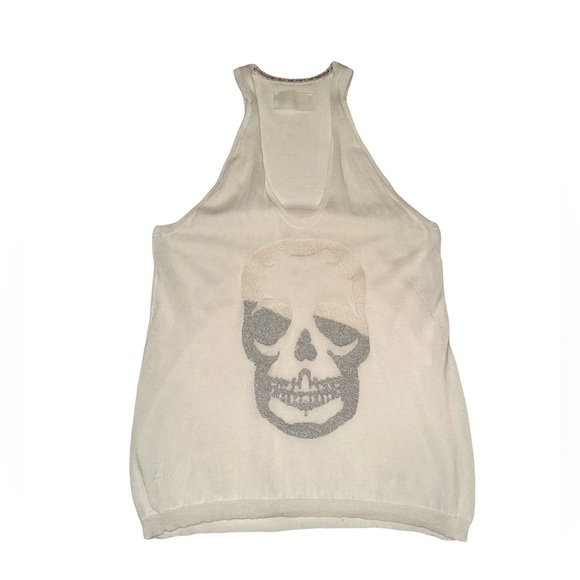 Zadig & Voltaire Skull Crystal Racerback Tank Top No Size Fits Like Small - Picture 1 of 6